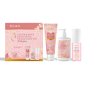 Cherry Blossom Body Care Set featuring hydrating cream, body wash, and perfume spray for nourishing skin.