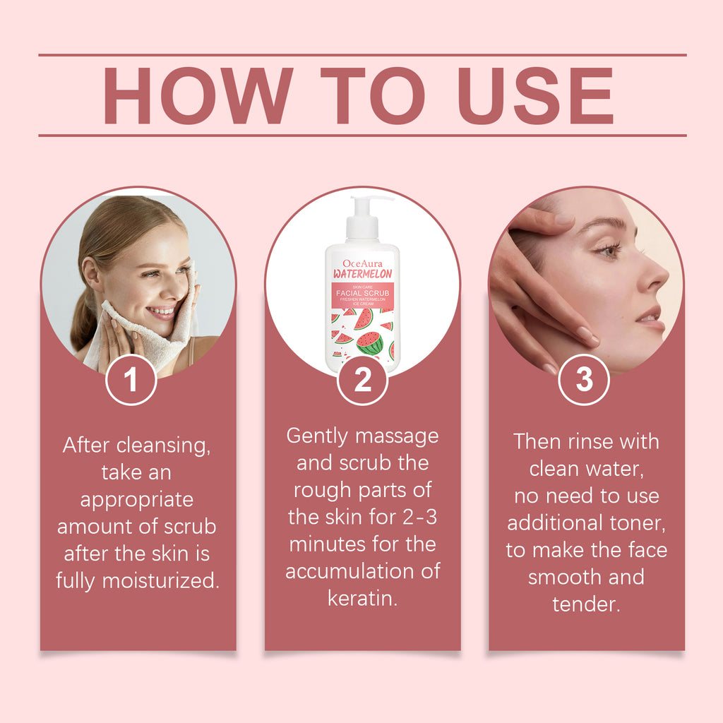 OceAura Gentle Exfoliating Scrub, Gently Cleanses And Moisturizes Face With A Delicate And Gentle Skin Scrub