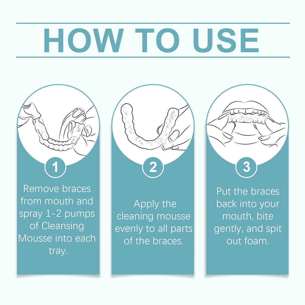 Braces Cleansing Mousse, Teeth And Mouth Fresher Corrector Gentle Cleansing Foam