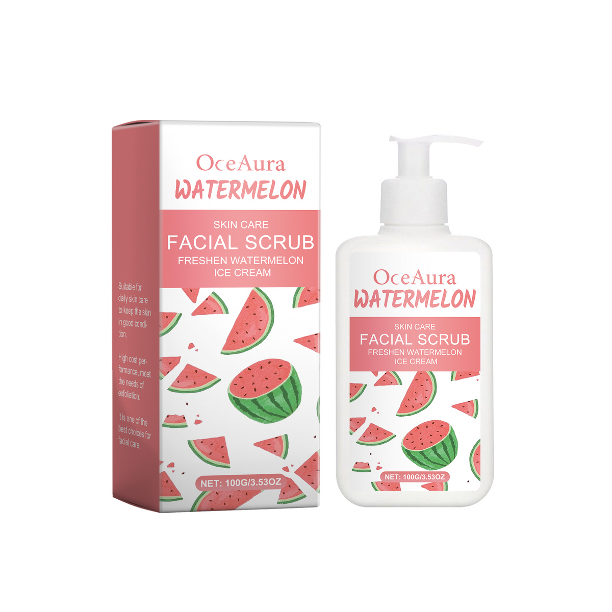 OceAura Gentle Exfoliating Scrub, Gently Cleanses And Moisturizes Face With A Delicate And Gentle Skin Scrub
