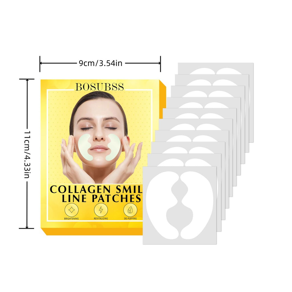 Invisible Face Mask Sticker with Collagen Smile Line Patches for youthful skin rejuvenation.