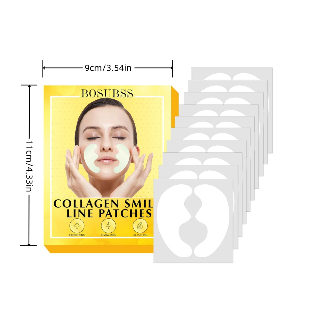 Invisible Face Mask Sticker with Collagen Smile Line Patches for youthful skin rejuvenation.