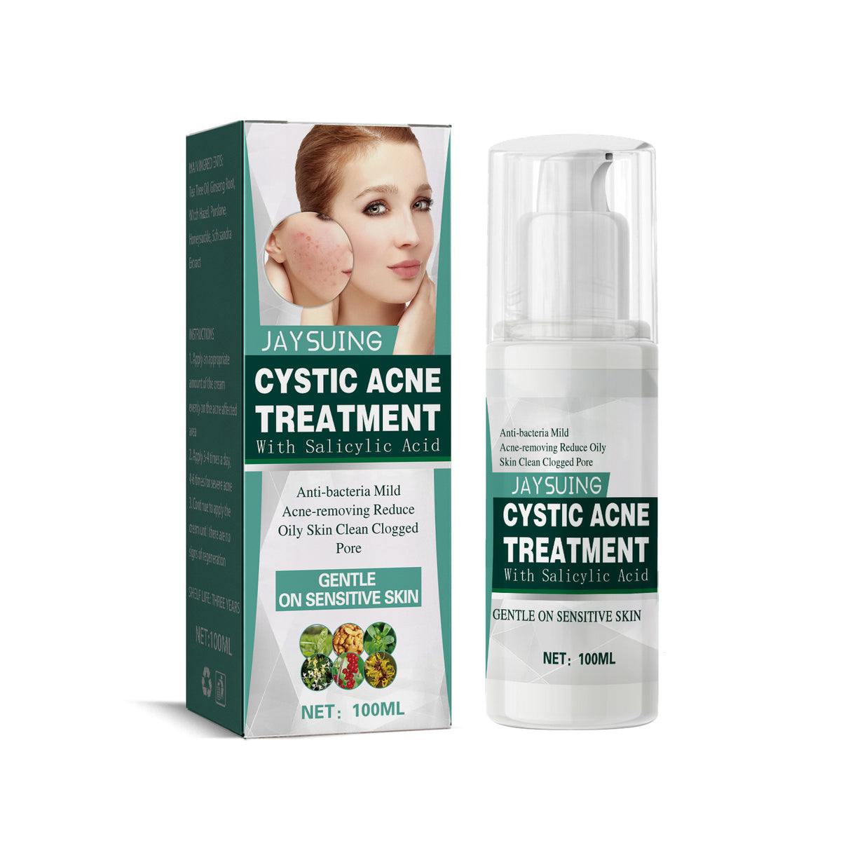 Cystic Acne Treatment cream with Salicylic Acid for smoother skin, designed for closed pimples and acne marks.