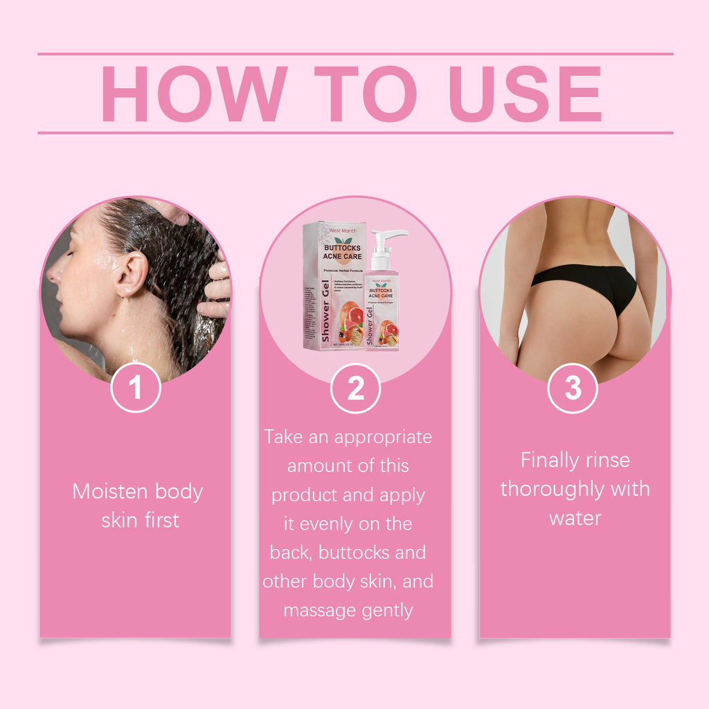 Butt Acne Treatment Shower Gel for Clear Skin