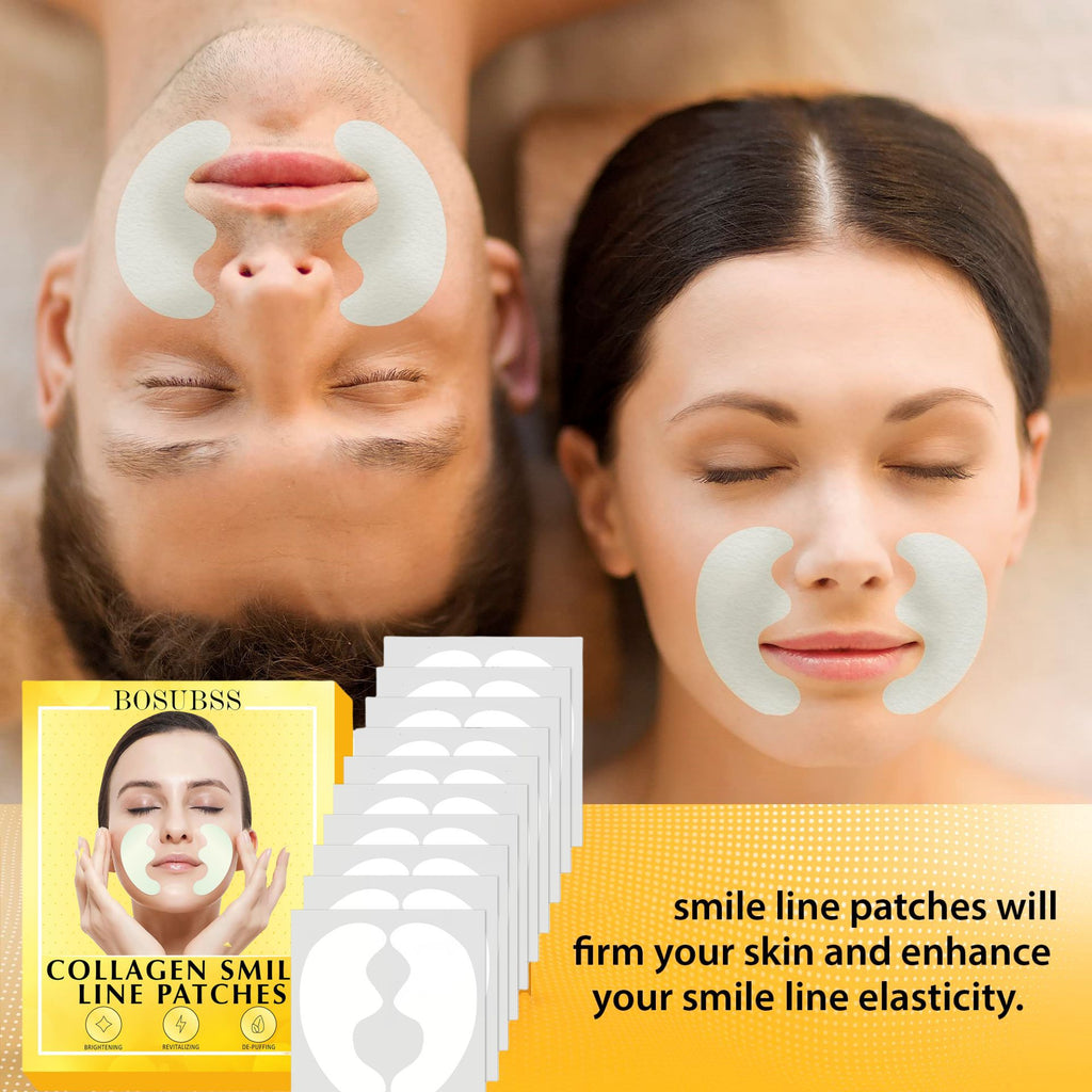 Invisible Face Mask Sticker with Collagen Smile Line Patches for youthful skin rejuvenation.